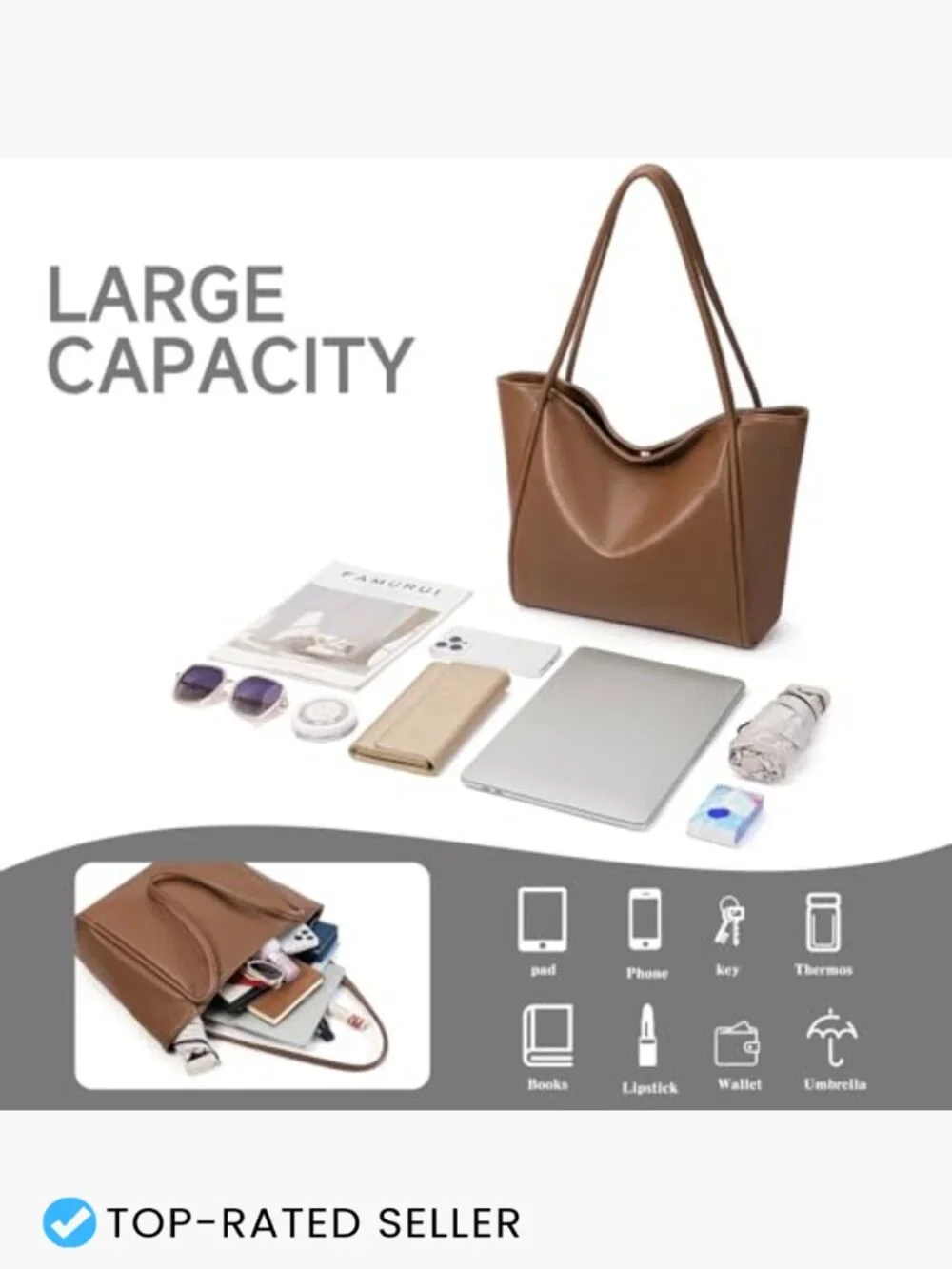 Faux Leather Hobo Crossbody Bag Minimal Chic Top Handle Satchel Purse